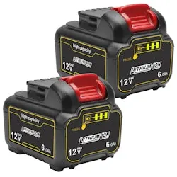6.0Ah 12V Lithium-Ion Replacement Batteries for DeWalt 12V Tools