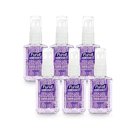 6-Ct 2-Oz Purell Hand Sanitizer Gel Lavender Travel Pump Bottle