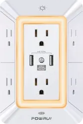 6-Outlet Wall Outlet Extender