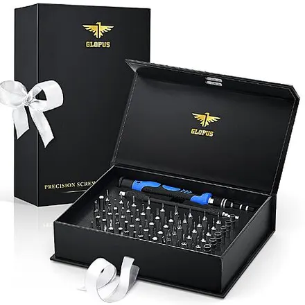 60-Pc GLOPUS Precision Screwdriver Repair Kit with 57 Bits & Magnetic Storage Box