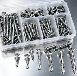 60-Piece Stainless Steel Self-Tapping Screw Assortment Kit