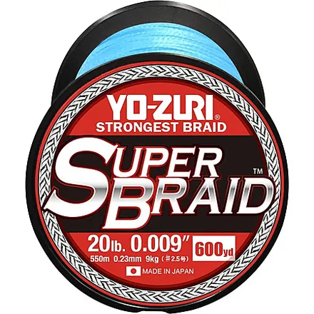 600-Yd Yo-Zuri SuperBraid Braided Fishing Line (20-lb, Blue)