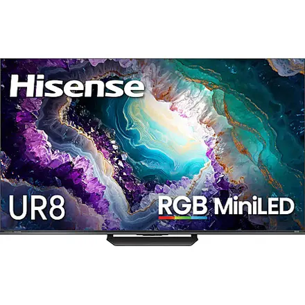 65" Hisense UR8 RGB MiniLED Series 4K HDR Smart Google TV (2026)