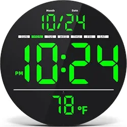 8" LED Digital Wall Clock