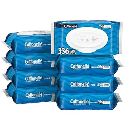 8-pk 42-ct Cottonelle Fresh Feel Flushable Wet Wipes (Fresh Feel)