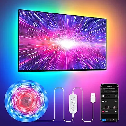 9.84' Paklighting RGBIC LED TV Backlight Strip w/ Music Sync, App & Voice Control