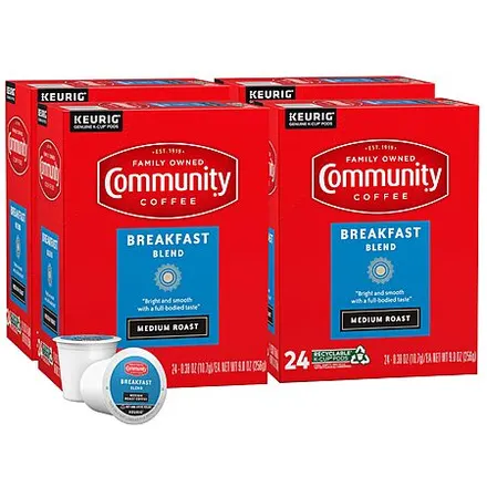 96-Ct Community Coffee Breakfast Blend Medium Roast K-Cup Pods