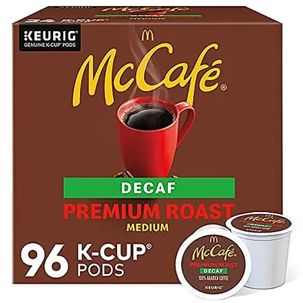 96-Ct McCafe Premium Roast Decaf K-Cup Coffee Pods (Medium)
