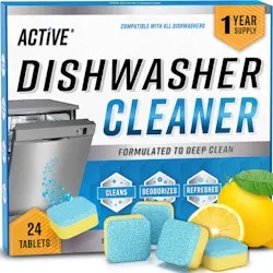 Active Dishwasher Cleaner & Deodorizer Tablets 24-Pack