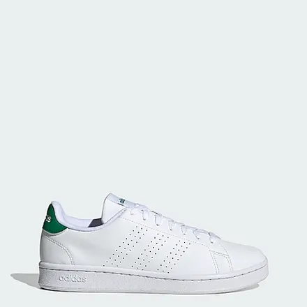 adidas Men's Advantage Shoes (Select Sizes, Cloud White/Green)