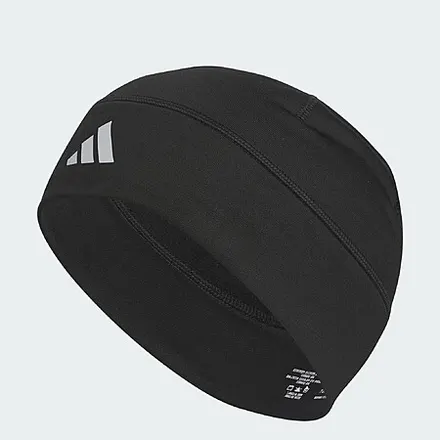 adidas Men's Alphaskin Beanie (Black / Reflective Silver)