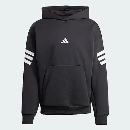 adidas Men's Future Icons 3-Stripes Hoodie (Black or White)