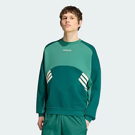 adidas Men's Munich 93 Crew Neck Sweatshirt (Collegiate Green, Medium)