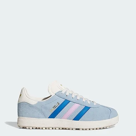 adidas Women's Gazelle Spikeless Golf Shoes (Clear Sky / Blue Bird / Bliss Lilac)