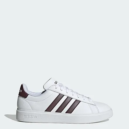 adidas Women's Grand Court 2.0 Shoes (Cloud White / Aurora Met. / Cloud White)