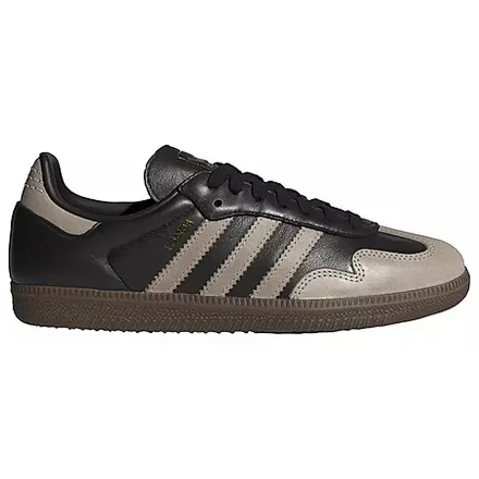 adidas Women's Samba OG Shoes (Core Black/Wonder Beige/Gold Met)