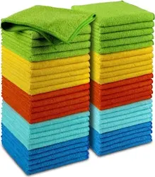Aidea 12" x 12" Microfiber Cleaning Cloths 50-Pack