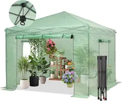 Ainfox 8x8ft Instant Pop Up Walk-In Greenhouse