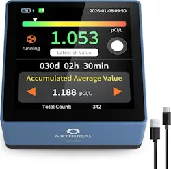 Airthereal Touchscreen Radon Detector