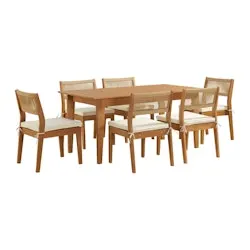 Alaterre Furniture Barton 7-Piece Outdoor Weather-Resistant Dining Set