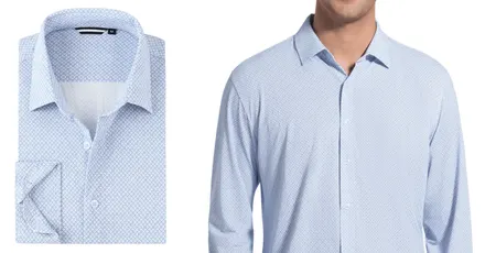 Alex Vando's White Clover dress shirt falls