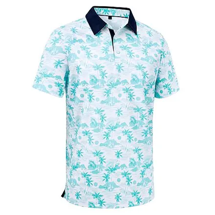 Alimens & Gentle Mens Stretch Dry Fit Printed Golf Shirts (various)