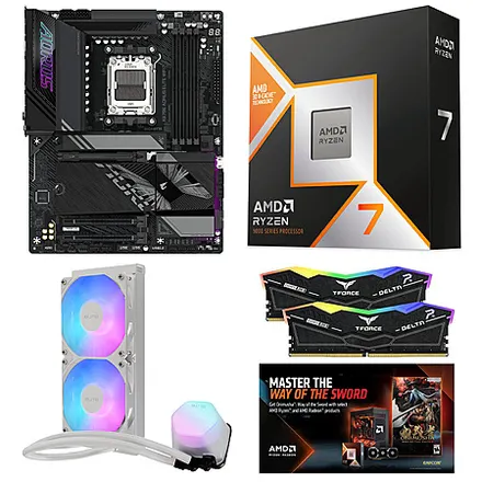 AMD Ryzen 7 9800X3D + Gigabyte X870E Aorus Elite MB + 32GB Team RAM + 240mm AIO