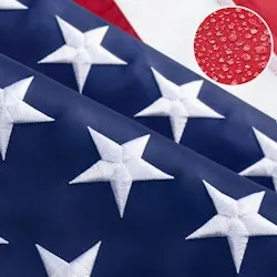American 4x6' Embroidered Nylon Flag