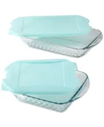 Anchor Hocking Basketweave Embossed 4-Piece Bakeware Bundle
