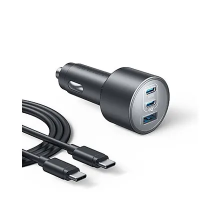 Anker 3-Port up to 167.5W USB C Fast Charging Car Charger w/ 3.3' Cable