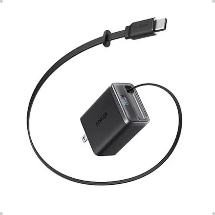 Anker Nano Retractable USB C up to 35W Charger Block (Black or White)