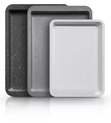 Art & Cook Ceramic Nonstick 3-Piece Cookie Sheet Set