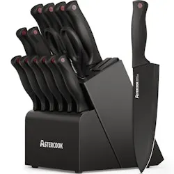 Astercook 15-Piece Kitchen Knife Set