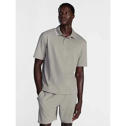 Avia Men's Seersucker Polo Shirt (Grey or Blue)