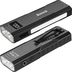 Banral Rechargeable Magnetic Flat Pocket EDC Flashlight 2-Pack