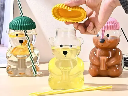 Bear-y Cute! This Viral Glass Straw Tumbler Is