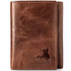 Bull Guard Leather RFID Trifold Wallet