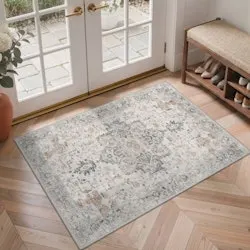 Bungalow Rose Roehit Oriental Performance Machine Washable Area Rug