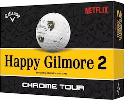 Callaway 2025 Chrome Tour Happy Gilmore 2 Truvis Golf Ball 12-Pack