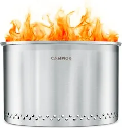 Campior Wood Burning Stainless Steel Fire Pit Stove