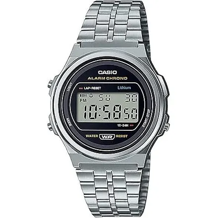 Casio Vintage 39mm Stainless Steel Watch w/ LED Illumination & Stopwatch