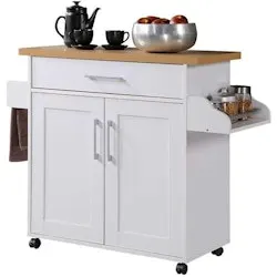 Charlton Home Poneto Kitchen Cart
