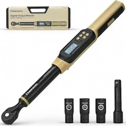 Cheersonic 3/8" Drive Digital Torque Wrench Set w/ Sockets & Extension Bar