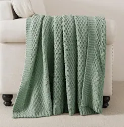 Chunky Cable Knit 50" x 60" Throw Blanket