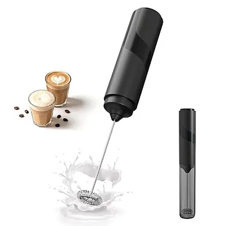 Circle Joy Portable Handheld Electric Milk Frother (Black)