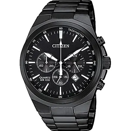 Citizen Men's Classic Stainless Steel Quartz 40mm Watch w/ Black Bracelet & Dial