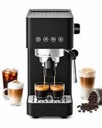 Compact 20-Bar Espresso Machine w/ Milk Frother