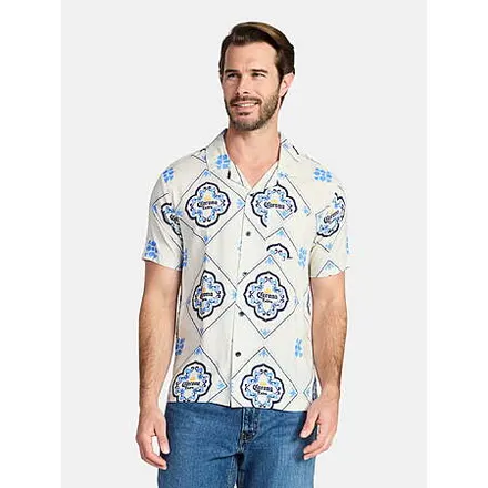 Corona Men's Graphic Button-Up Shirt (2 Colors, Select Sizes)