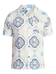 Corona Men's Graphic Button-Up Shirt