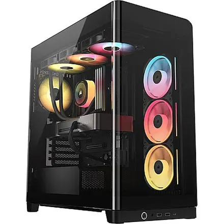 Corsair FRAME 4500X LX RGB Mid-Tower PC Case w/ 3 Pre-Installed Fans (Black)